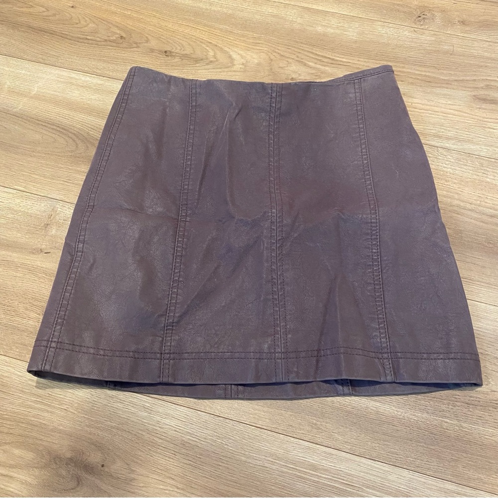 Free People purple pleather skirt